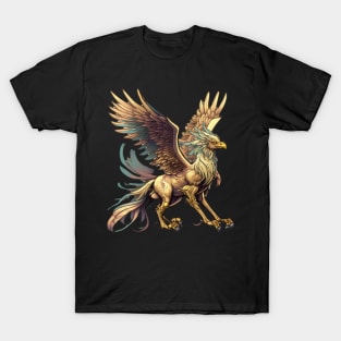 Whimsical Fantasy Cartoon Griffin Design T-Shirt